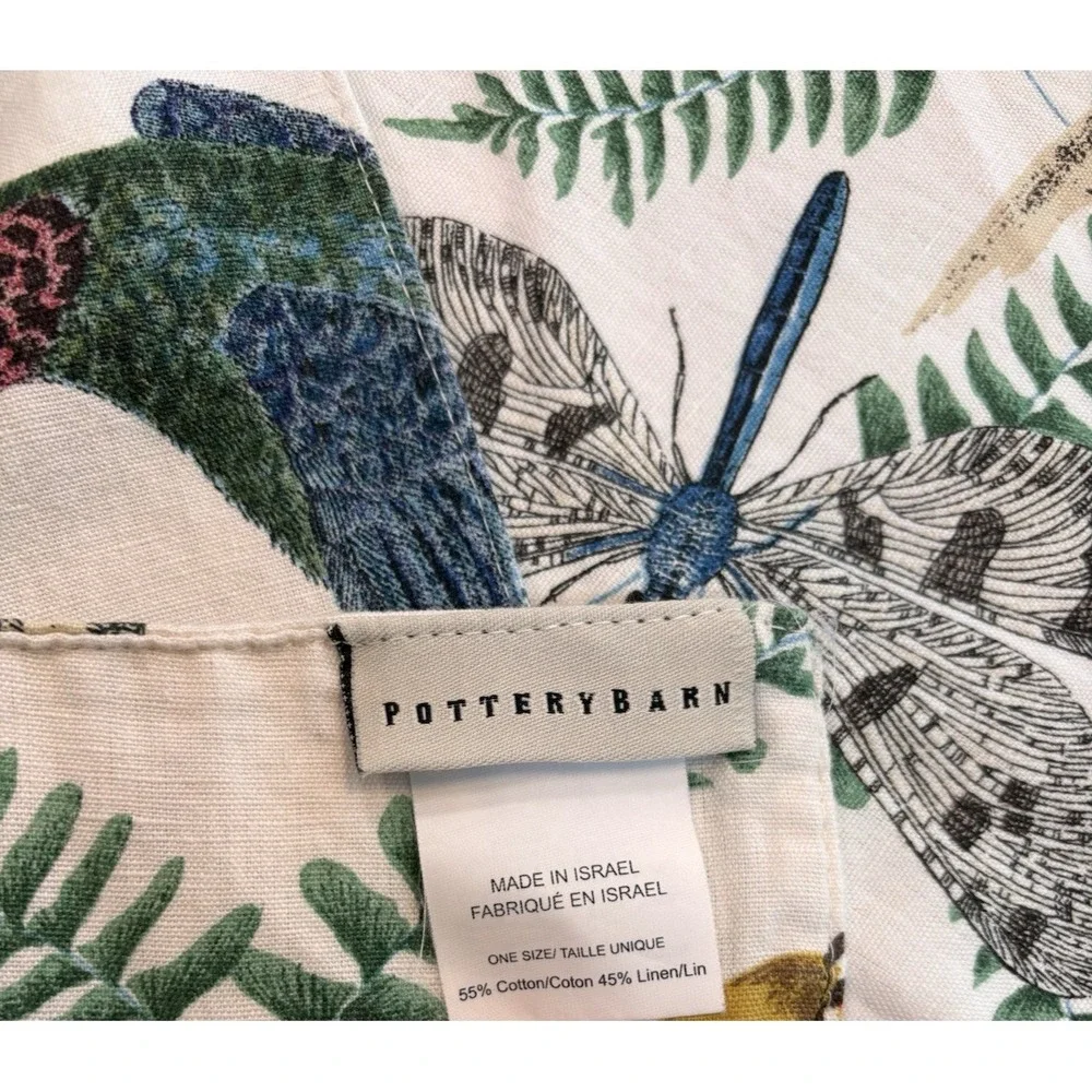 Rare Pottery Barn Fauna Bird Table Runner Multicolor Cotton Linen Blend 17